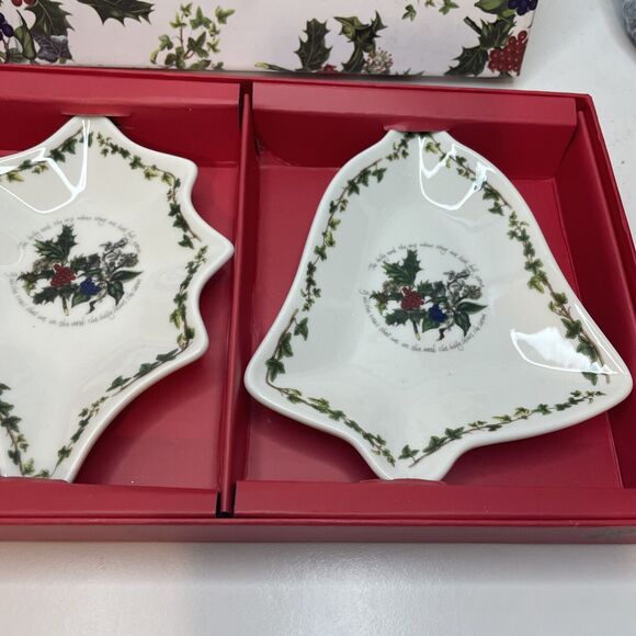 Portmeirion HOLLY & IVY 3 Piece Set Christmas Dishes MINT CONDITION - Picture 3 of 5